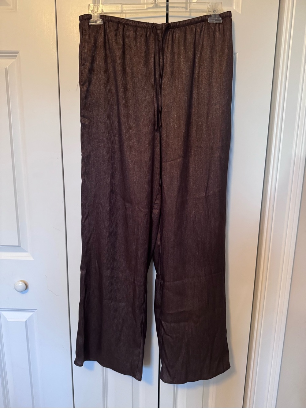 Sincerely Jules Brown Wide-Leg Drawstring Trousers